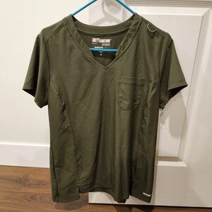 Grey's Anatomy Women's Olive Short Sleeve V-Neck Tee